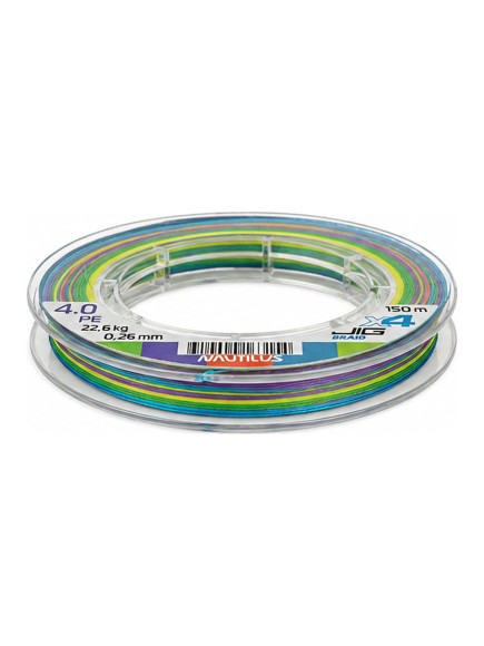 Шнур Nautilus X4 Jig Braid Multicolour d-0.24мм 20.1кг 3,5PE 150м