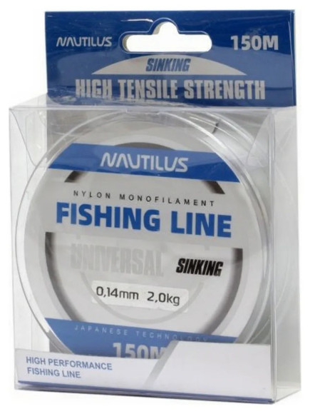 Леска универсальная Nautilus Universal 0,14мм.,2кг, 150м.clean