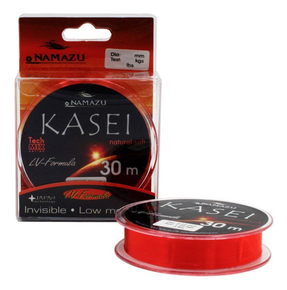 Леска Namazu "Kasei", L-30 м, d-0,16 мм, test-2,16 кг, красный Леска Namazu "Kasei", L-30 м, d-0,16 мм, test-2,16 кг, красный