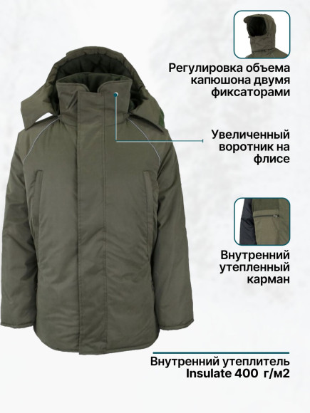 Костюм мужской зимний IFRIT Nerub (Tokio/Fleece) Олива/Хаки, 56/58-182/188
