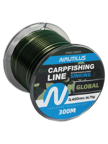 Леска карповая Nautilus Global Camo green 0,32мм.,10,8кг, 300м. Леска карповая Nautilus Global Camo green 0,32мм.,10,8кг, 300м.