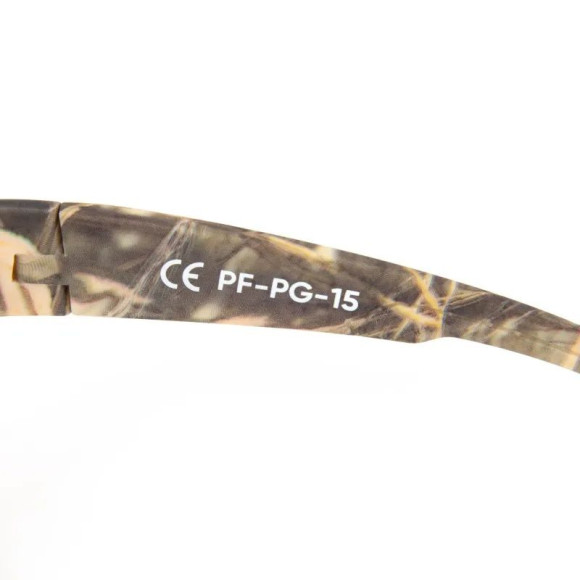 Очки поляризационные плавающие СЛЕДОПЫТ Dark camo в футляре, линзы green/100/