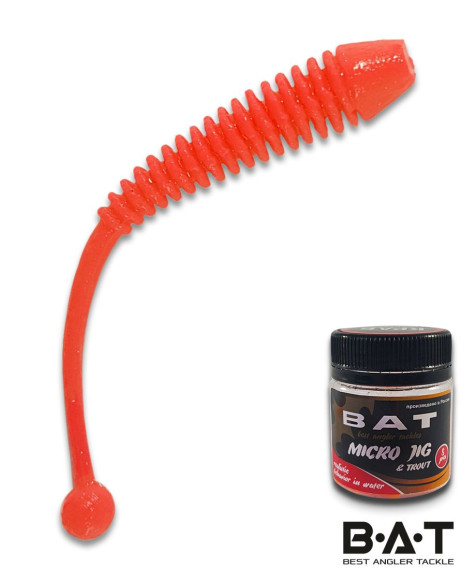 ВАТ ZON worm 50мм красный аром. Краб Уп.8