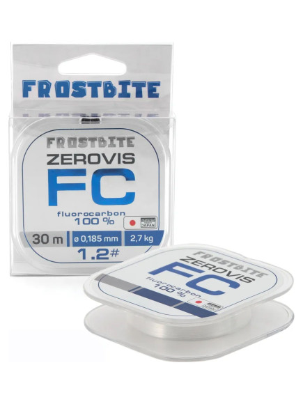 Флюорокарбон Frostbite ZeroVis FC, #1.5, L-30 м, d-0,205 мм, test-3,90 кг, прозрачный Флюорокарбон Frostbite ZeroVis FC, #1.5, L-30 м, d-0,205 мм, test-3,90 кг, прозрачный