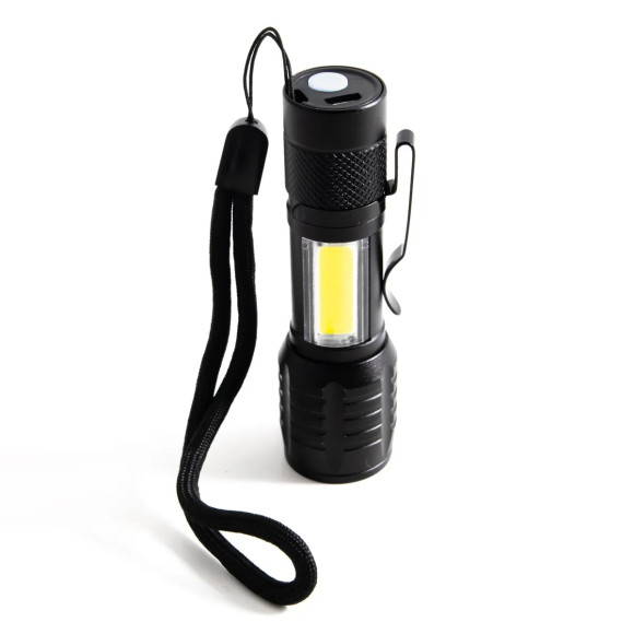 Фонарь ручной "СИБИРСКИЙ СЛЕДОПЫТ-АУР МИНИ", 1 LED + 1 COB, аккум. 220В,1x400mAh/150/