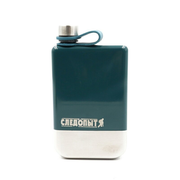 Фляжка «СЛЕДОПЫТ Green Edition – Traveller» зеленая,  230 мл,  сталь 304/100/50/
