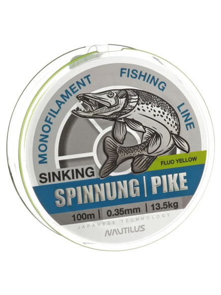 Леска Nautilus Spinning щука 0,26мм.,9,4кг, 100м. yellow Леска Nautilus Spinning щука 0,26мм.,9,4кг, 100м. yellow