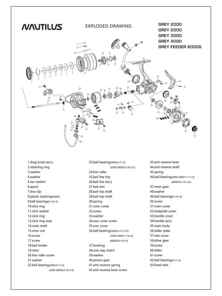Катушка Nautilus Grey 2000 Катушка Nautilus Grey 2000