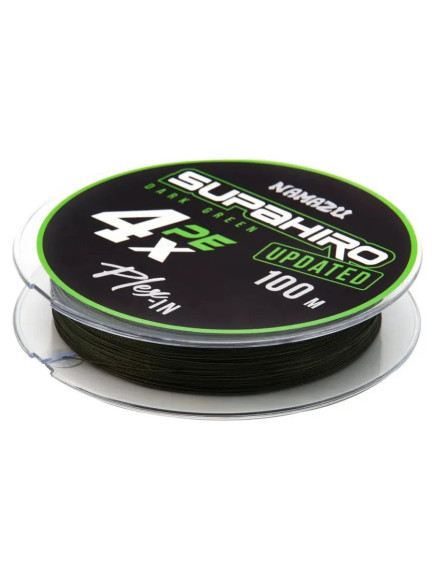 Шнур плетеный Namazu "Supahiro" 4Х, L-100 м, d-0,35 мм, test-25 кг, болотно-зеленый (мох)/250/