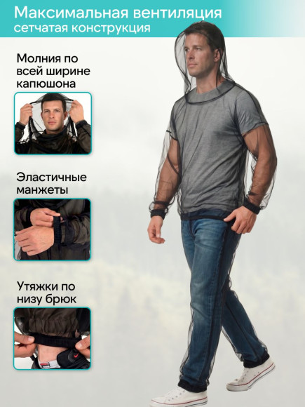 Костюм антимоскитный из сетки, тк. сетка (56/58)