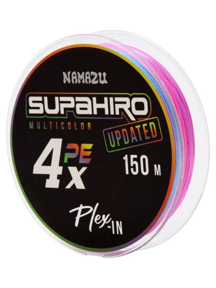 Шнур плетеный Namazu "Supahiro" 4Х, L-150 м, d-0,14 мм, test-6,5 кг, мультиколор/250/ Шнур плетеный Namazu "Supahiro" 4Х, L-150 м, d-0,14 мм, test-6,5 кг, мультиколор/250/