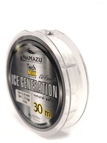 Леска Namazu "Ice Generation", L-30 м, d-0,26 мм, test-5,12 кг, прозрачная/10/