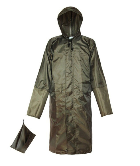 Плащ влагозащитный Элементаль Raincoat, оксфорд Хаки 40/42 Плащ влагозащитный Элементаль Raincoat, оксфорд Хаки 40/42