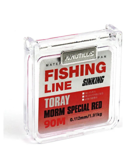Леска Nautilus Toray MORM Special 0,092мм.,1,15кг, 90м.red Леска Nautilus Toray MORM Special 0,092мм.,1,15кг, 90м.red